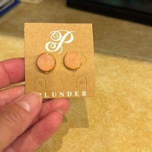 Pink earrings never worn